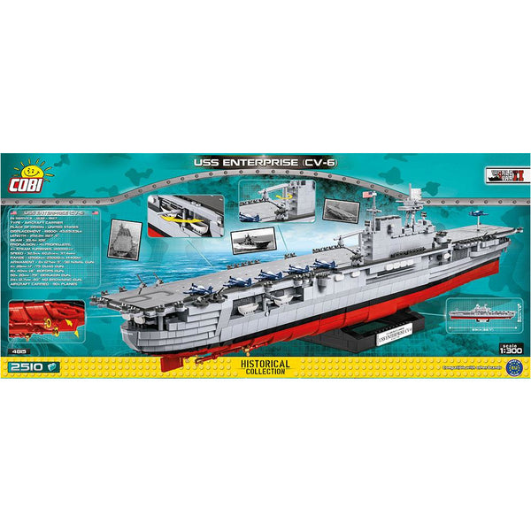 Cobi - 4815 USS Enterprise Flugzeugträger - Modellbau Schiffe - 2510 Klemmbausteine Schiffe Gubrix 