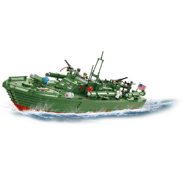 Cobi - 4825 Patrol Torpedo Boat PT-109 - Modellbau Militär - 3726 Klemmbausteine Militär Gubrix 