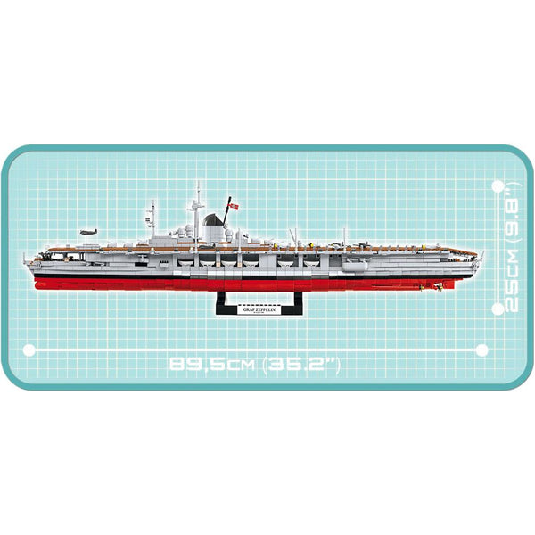 Cobi - 4826 Graf Zeppelin Flugzeugträger - Modellbau Schiffe - 3136 Klemmbausteine Schiffe Gubrix 