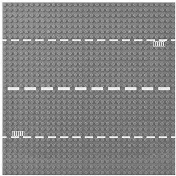 Modbrix - City Straßenplatten Set mit Kreuzung und Kurven