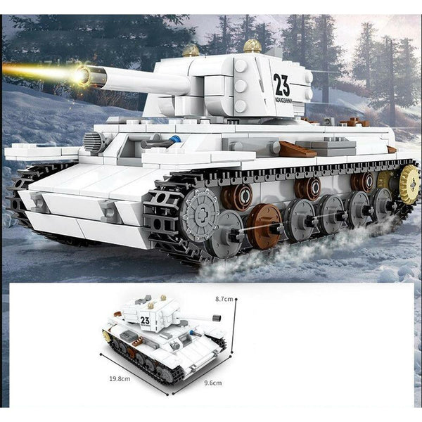 Kazi - 82047 Sowjetischer Panzer KV-1 - Modellbau Militär - 536 Klemmbausteine Militär Gubrix 