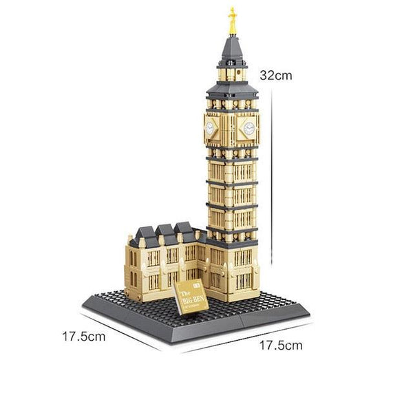 Wange - 4211 Elizabeth Tower und Big Ben London - Modellbau Architektur - 803 Klemmbausteine Häuser (Architektur) Gubrix 
