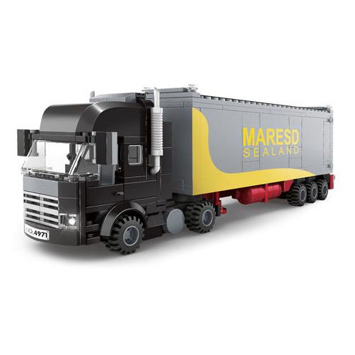 Wange - 4971 Zugmaschine mit Übersee-Container - Modellbau LKW - 352 Klemmbausteine LKW's Gubrix 