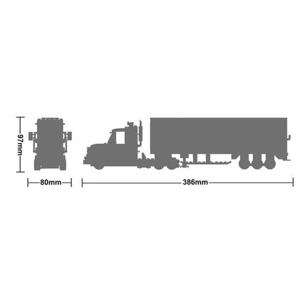 Wange - 4972 Gütertransport mit Anhänger - Modellbau LKW - 334 Klemmbausteine LKW's Gubrix 