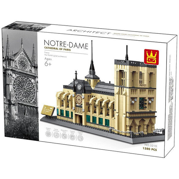 Wange - 5210 Notre-Dame Kathedrale Paris - Modellbau Architektur - 1380 Klemmbausteine Häuser (Architektur) Gubrix 