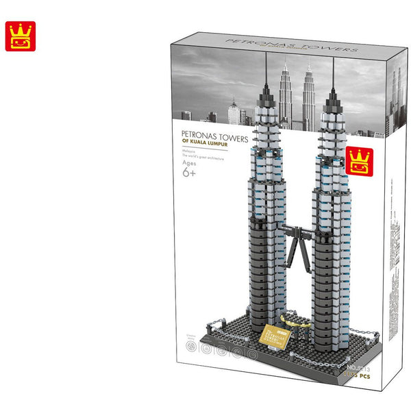 Wange - 5213 Petronas Towers Kuala Lumpur - Modellbau Architektur - 1160 Klemmbausteine Häuser (Architektur) Gubrix 