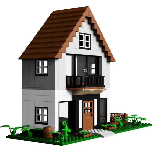Modbrix 18269010 - Einfamilienhaus inkl. Minifiguren - Modellbau Haus - 323 Klemmbausteine Häuser (Architektur) Gubrix 