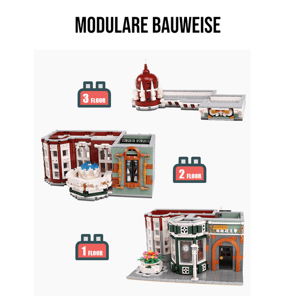 Mould King 16005 - Antiquitätenladen Modellhaus - Modellbau Haus - 3050 Klemmbausteine Häuser (Architektur) Gubrix 